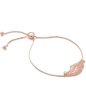 Seven Saints Angel Wing Bolo Friendship Bracelet, Over Sterling - Metallic