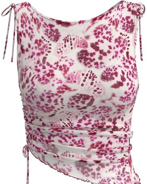Blackbough Swim Delphine Scrunched Mesh Tank Top Orchid Petals - Pink