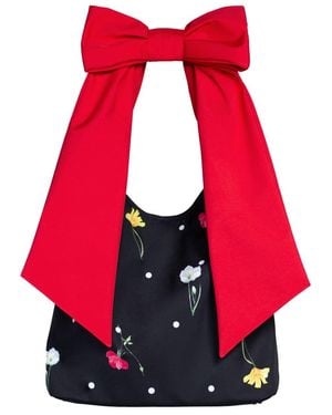 RainSisters Cosmic Bloom Bow Tote Bag - Red