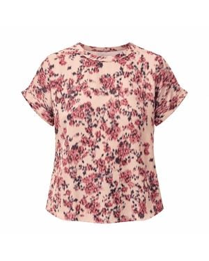 Exquise Irisia Dropped Sleeve Satin Blouse - Pink