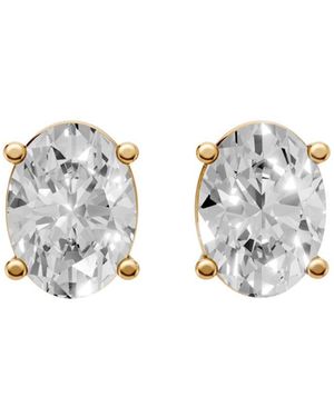 Aya Fine Jewelry Vivienne Oval Lab Grown Diamond Four-Prong Solitaire Stud Earrings - White