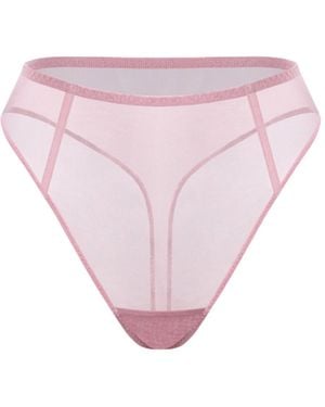 Zhilyova Unnamed High-Waisted Thong - Pink