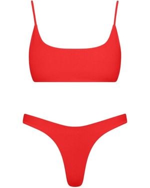 Playaluxe Malibu Bralette Bikini Set - Red