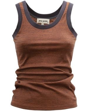 Julia Allert Rib Tank Top Brick - Brown