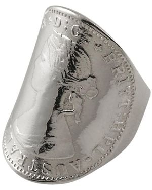 Von Treskow Curved Coin Ring - Grey