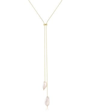 SET & STONES Elliatt Lariat Necklace - White