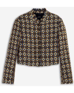 Nocturne Cropped Tweed Jacket - Black