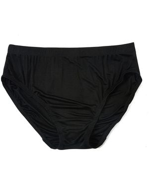 Soft Strokes Silk Set Of Two Knitted Silk Mid Rise French Cut Pantie Shimmer Collection - Black