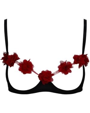Belle -et-BonBon New Valentines Gifting Fifi Cherry Ouvert Petal Bralette - Red