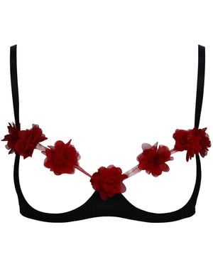 Belle -et-BonBon New Valentines Gifting Fifi Cherry Ouvert Petal Bralette - Red