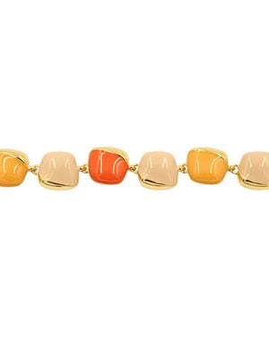 1610Istanbul Capri Sunset Enamel Bracelet - Orange