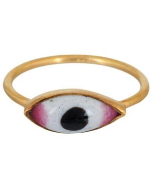 Opium Jewels Third Eye Protection Plated Ring - Metallic