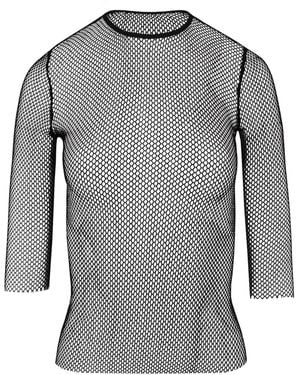 Oh!Zuza Mesh Midi Sleeve Top - Grey