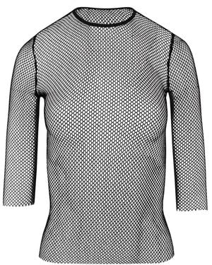 Oh!Zuza Mesh Midi Sleeve Top - Grey