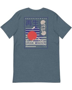 Anchor and Crew Heather Ten Vhs Japan Era Organic Cotton T-Shirt - Blue