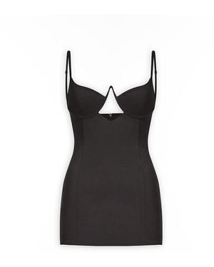 Maison sél Super Mini Cut Out Dress – - Black