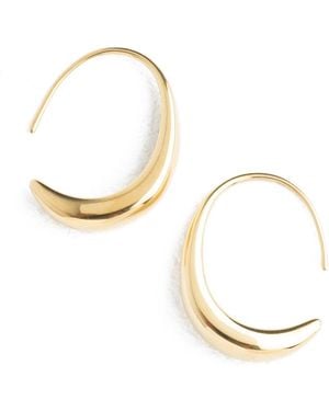 Starfish Project Crescent Moon Thread Drop Earrings - Metallic