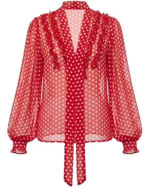 AGGI by HALEWSKI Freya Poppy Blouse - Red