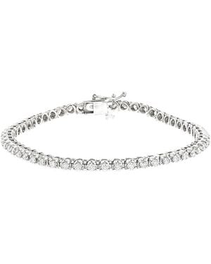 Augustine Jewels Delicate Diamond Tennis Bracelet - Metallic