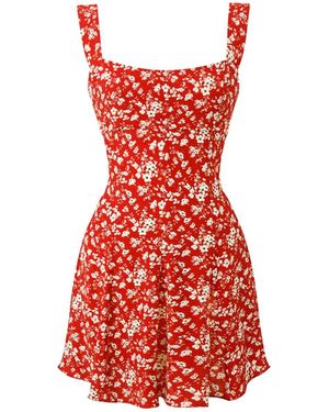 Sanctumum Omahyra Floral Summer Mini Dress - Red