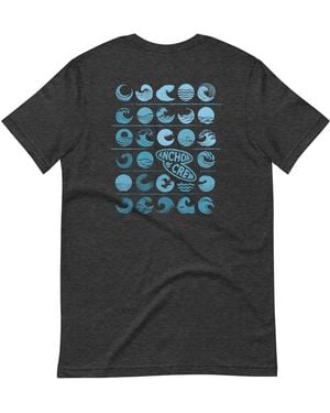 Anchor and Crew Heather Surf N Waves Passenger Organic Cotton T-Shirt - Black