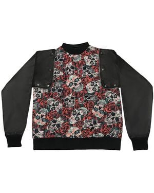 Zasta Studio Detachable Leather Cotton Hybrid Sweatshirt B - Black