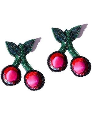 Simitri Cherry Earrings - Red