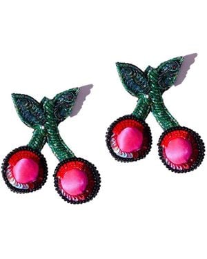Simitri Cherry Earrings - Red