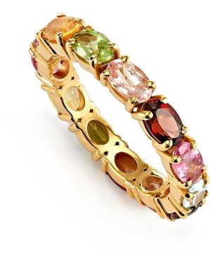 Kaizarin Multi Colour Stone Eternity Ring - Metallic