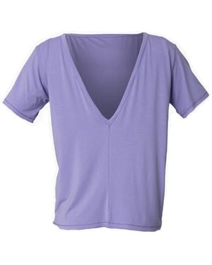 Loreen Label Bamboo Double-Sided T-Shirt - Purple