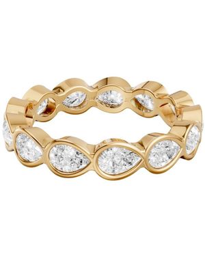 Aya Fine Jewelry 1.92 Ctw Pear Lab Diamond Full Eternity Wedding Band - Metallic