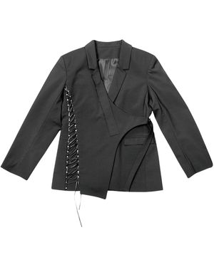 Inf Dark Deconstructed Corset-Like Blazer - Black