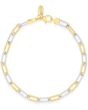 SHYMI Five Mm Two Tone Paper Clip Bracelet - Metallic