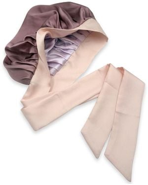 Hi Silk And Adjustable Bonnet With Silk Twill Ties - Pink