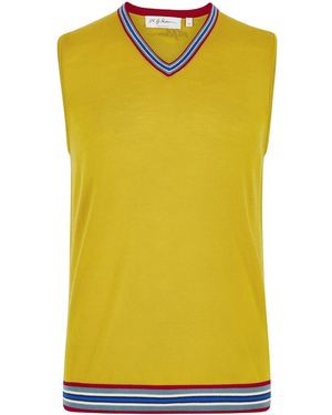 MG Rivers Mustard Extrafine Merino Tank Top - Yellow