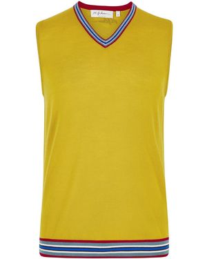 MG Rivers Mustard Extrafine Merino Tank Top - Yellow