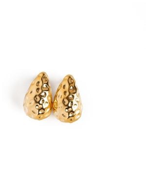Superdivajewellery Jamelia Pear Drop Earrings - Metallic