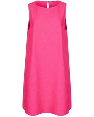 Oh!Zuza Echo Viscose Midi Dress With Pockets - Pink