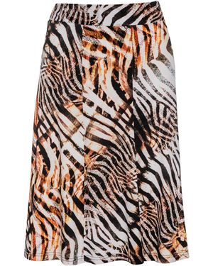 Conquista Animal Print Cloche Skirt - Brown