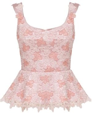 Georgette Belle Peplum Corset - Pink