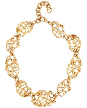 Saachi Twisted Chain Metal Necklace - Metallic
