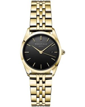 ROSEFIELD Ace Xs In Gold With Black Dial - Metallic