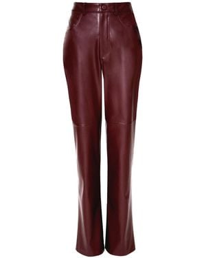 AGGI by HALEWSKI Nora Malaga Wine Pants - Brown