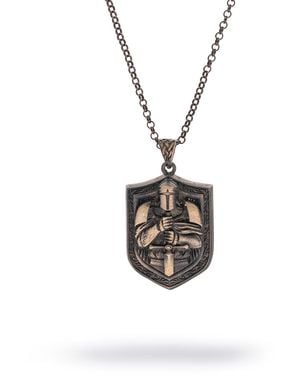 Ebru Jewelry Shield Of Honour Sterling Necklace - White