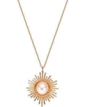 Grosse Pearl Necklace, Series Future Floral - Metallic