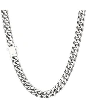 Harfi Cuban Curb Chain Necklace For - Metallic