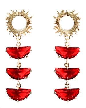 Adriana Pappas Designs Ruby Supernova Earrings - Red