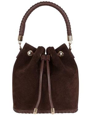 Saonara Brand Bucket Bag Chocolat Suede Limited Edition - Brown