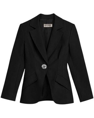 Nocturne Sculpted Single-Button Tailored Jacket - Black
