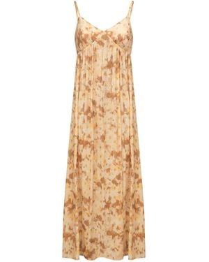 Traffic People Neutrals Rush Cascade Maxi Dress - Metallic